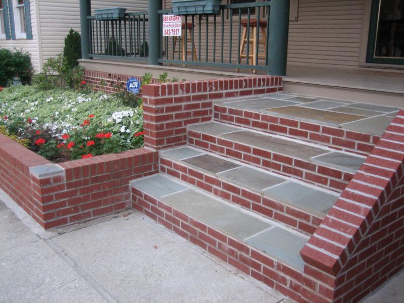 Brick and Blue Stone Step Replacement