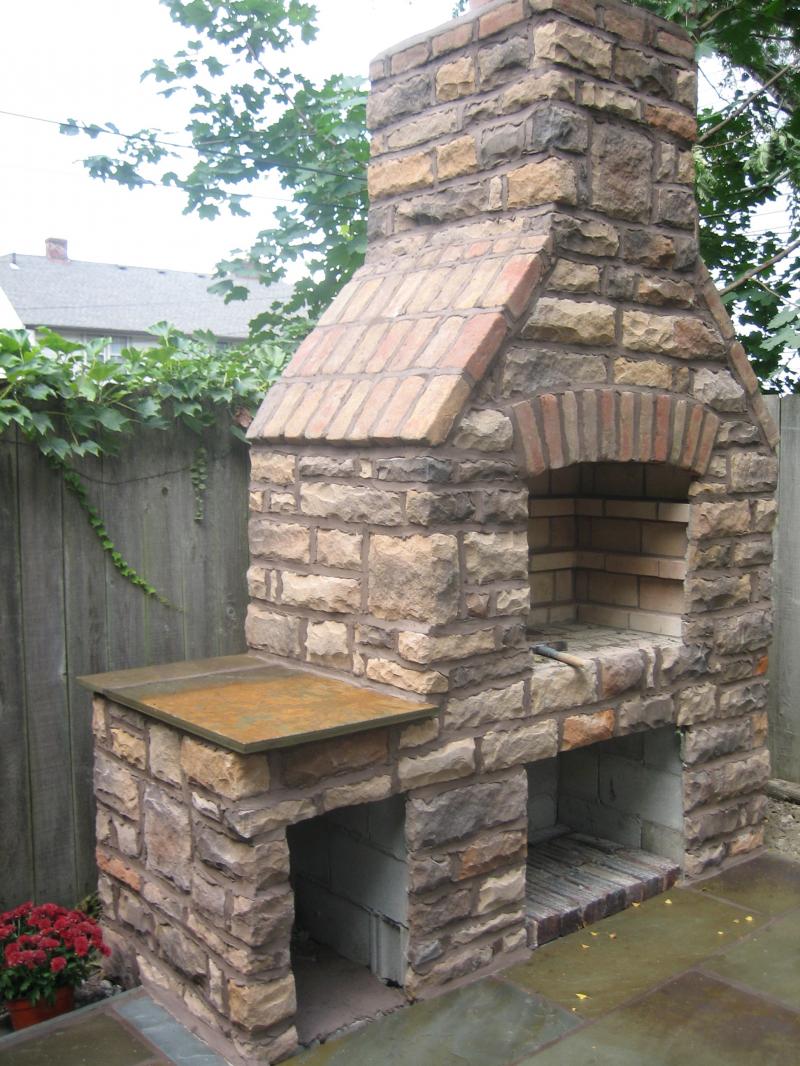 Stone Grill/Fireplace